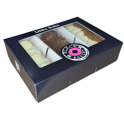 6 Donnollis - Flavour Pack 3 (2 of each flavour) White Button, Crunchie and Biscoff Black Box Donuts