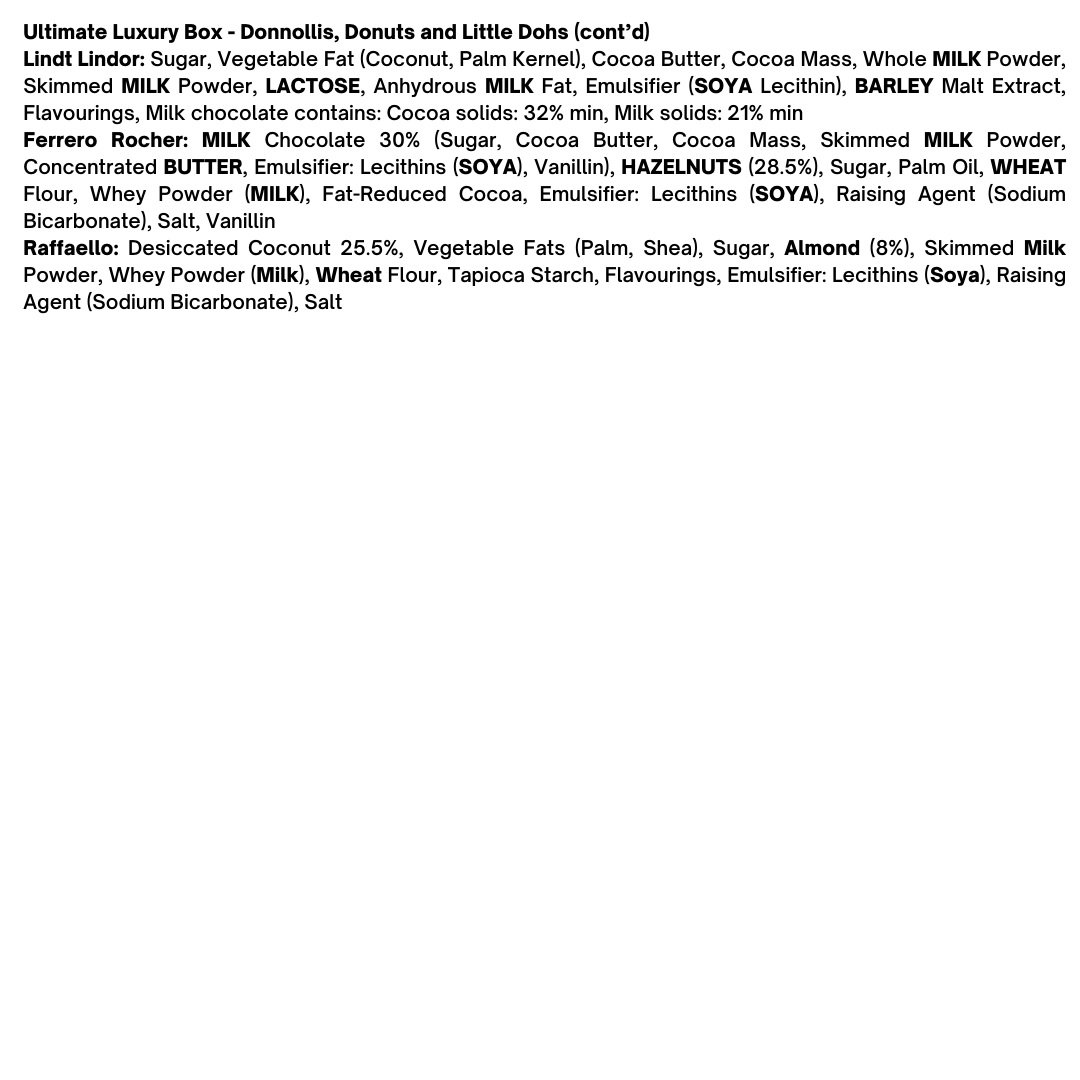 The Ultimate Luxury Box - Donnollis, Donuts and Little Dohs Black Box Donuts