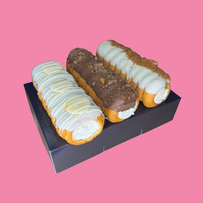 6 Donnollis - Flavour Pack 3 (2 of each flavour) White Button, Crunchie and Biscoff Black Box Donuts