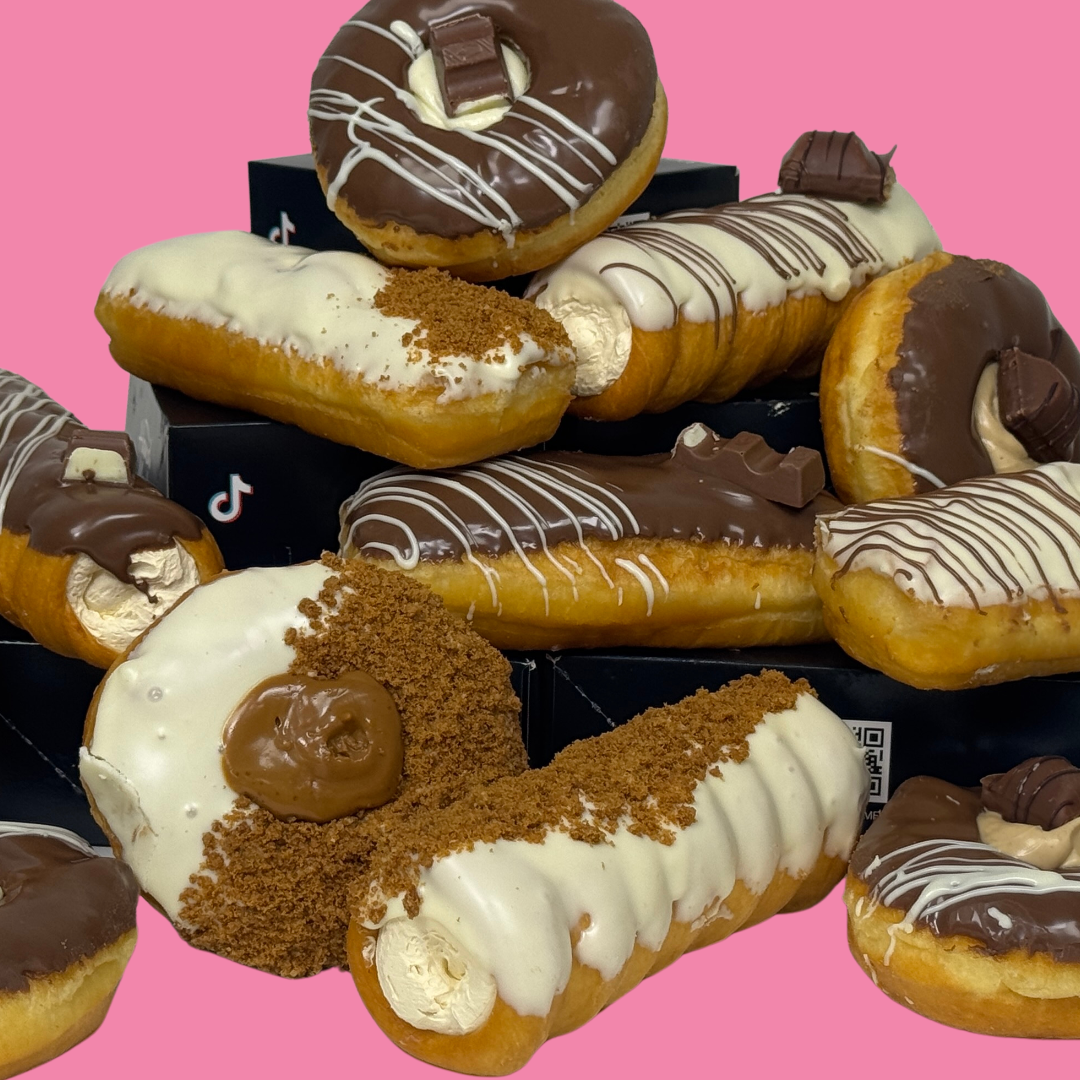 The Ultimate Kinder & Biscoff Box - Donnollis, Donuts and Donut Bars Black Box Donuts
