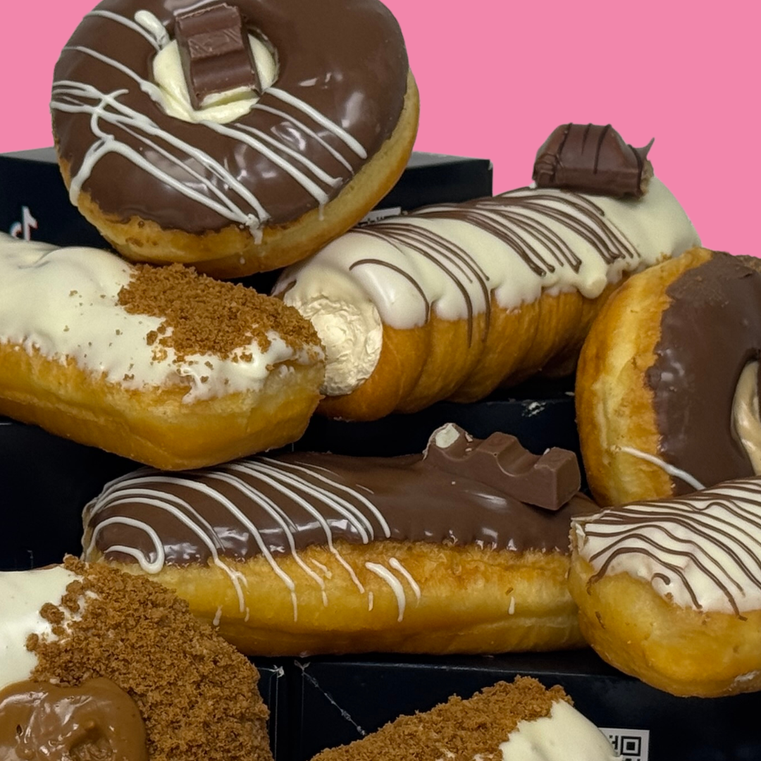 The Ultimate Kinder & Biscoff Box - Donnollis, Donuts and Donut Bars Black Box Donuts