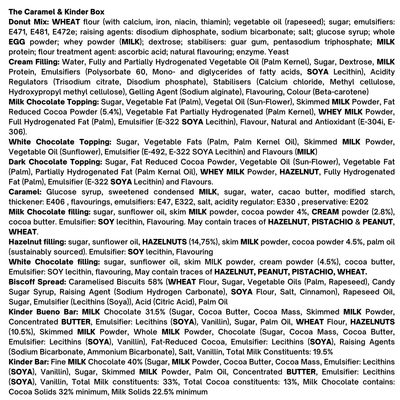 The Caramel & Kinder Box - 6 Donuts Black Box Donuts