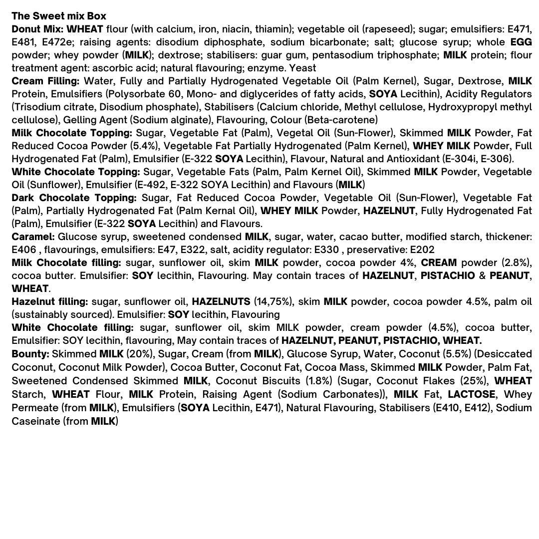 The Sweet Mix Box - 6 Donuts Black Box Donuts