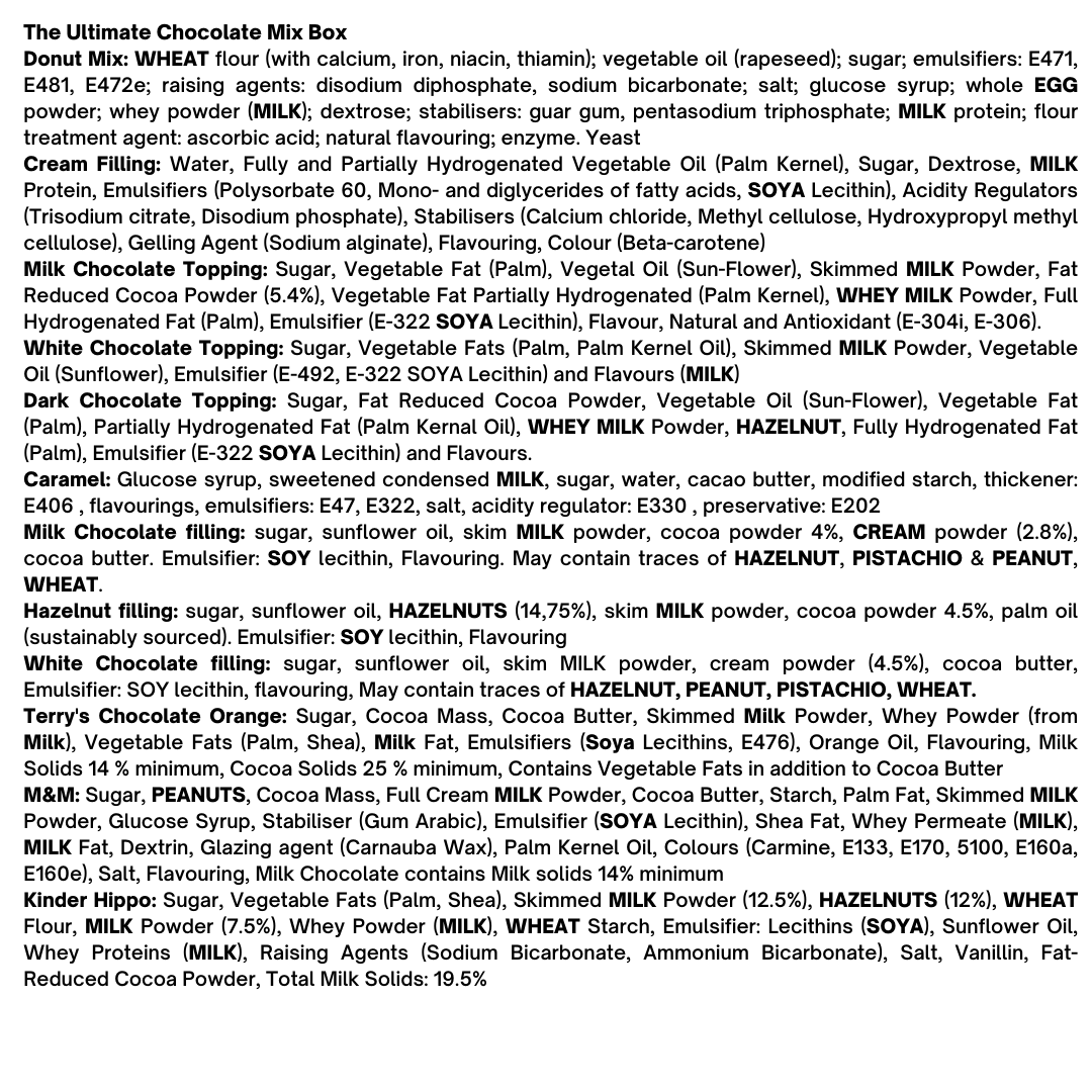 Ultimate Chocolate Mix Box - 6 Donuts Black Box Donuts