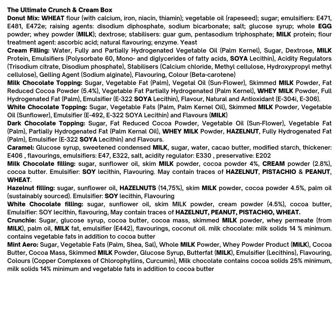 The Ultimate Crunch & Cream Box - 6 Donuts Black Box Donuts