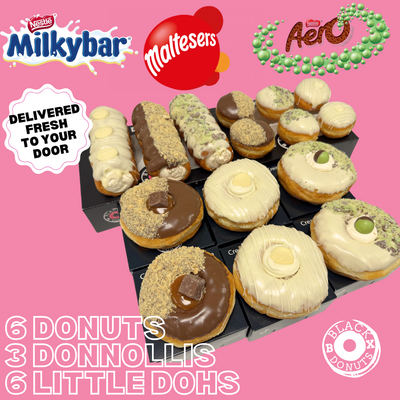 The Mint Meltdown Box - Donnollis, Donuts and Little Dohs Black Box Donuts