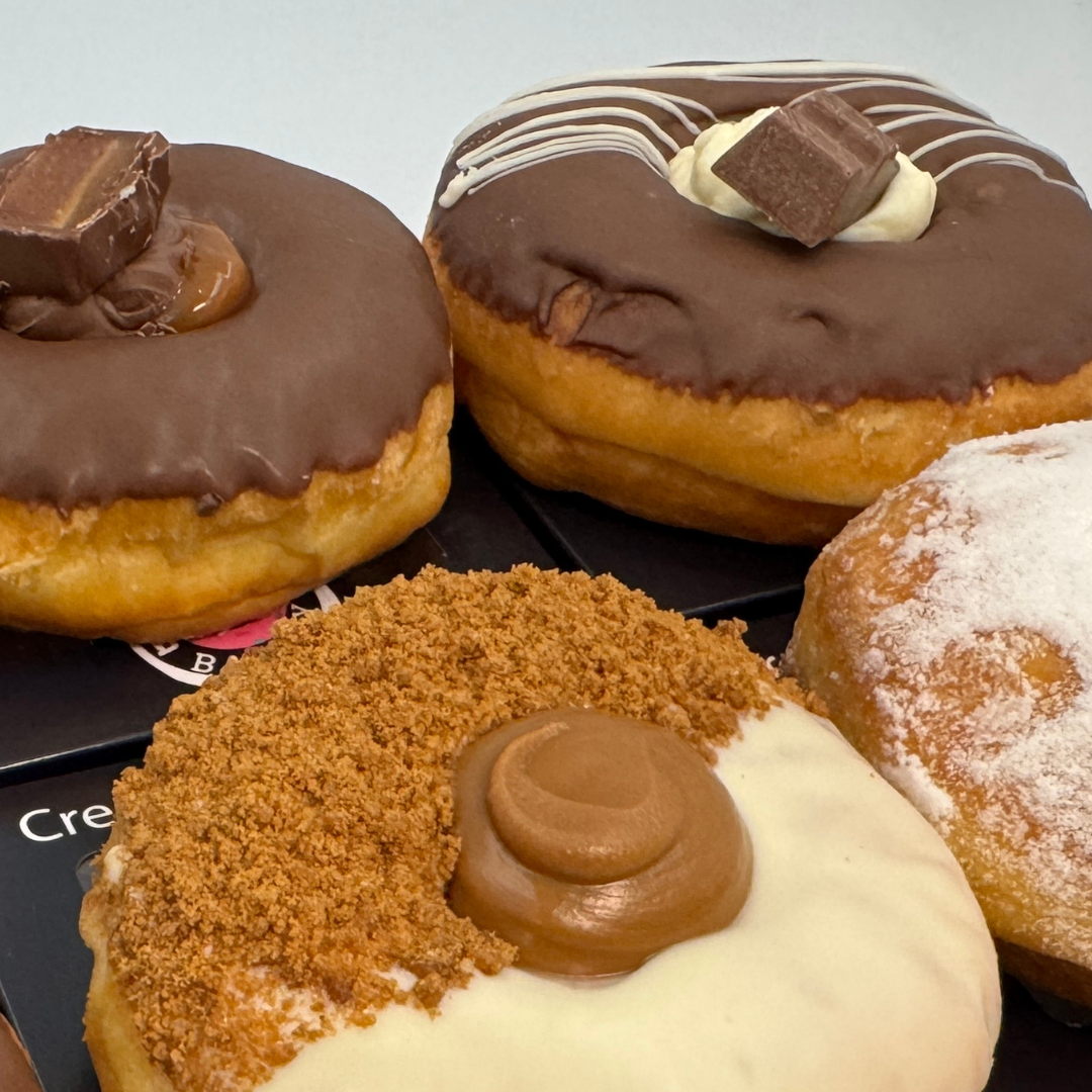 The Classic & Caramel Box - 6 Donuts Black Box Donuts