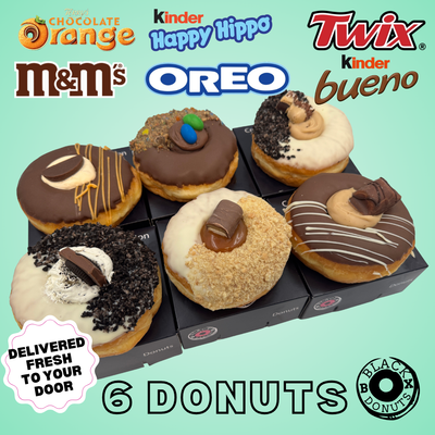 Ultimate Chocolate Mix Box - 6 Donuts Black Box Donuts