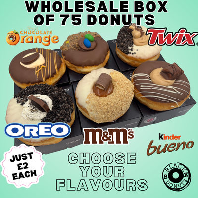Wholesale Box of 75 Donuts Black Box Donuts
