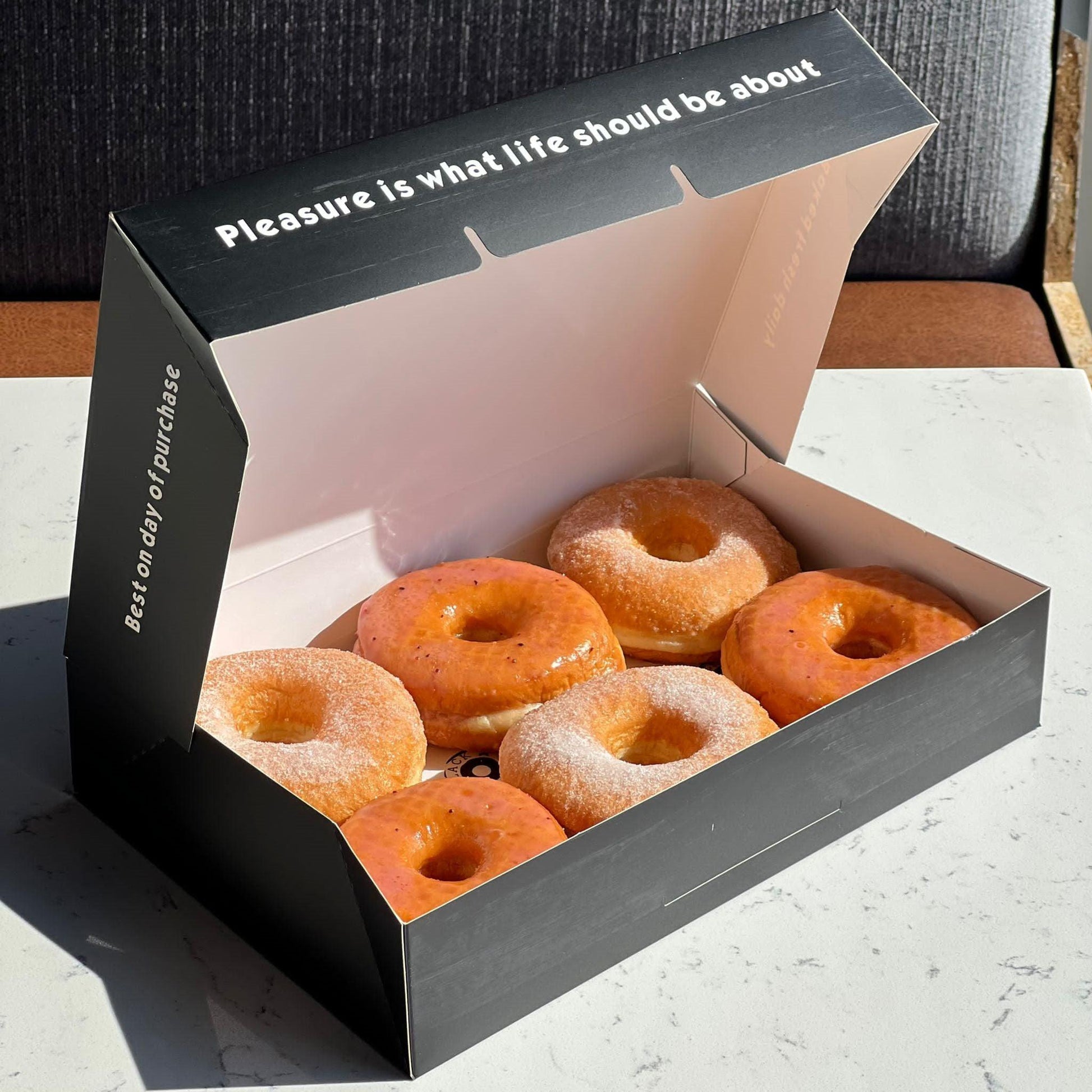 Plain Donuts Box-Black Box Donuts